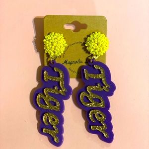 LSU Tigers geaux Tigers Earrings Louisiana